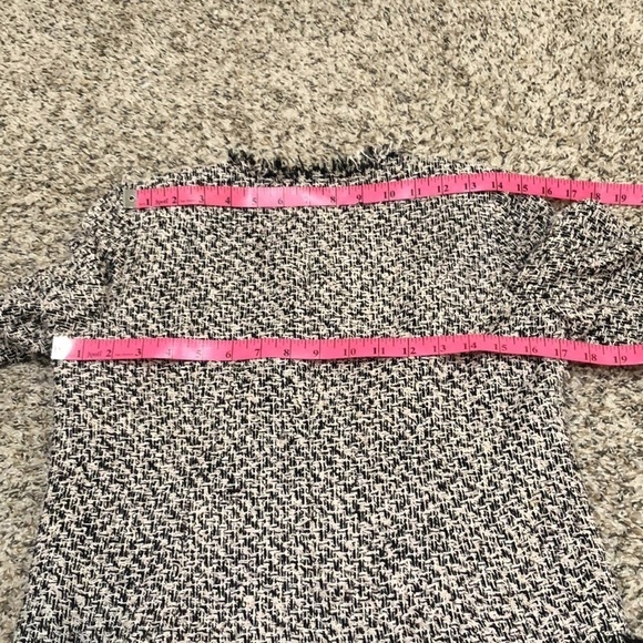 Rebecca Taylor Blazer Jacket Size 4 Cream Black Tweed - Picture 9 of 11